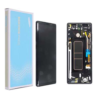 LCD + FRAME NERO PER SAMSUNG GALAXY NOTE 8 N950F  SERVIC PACK