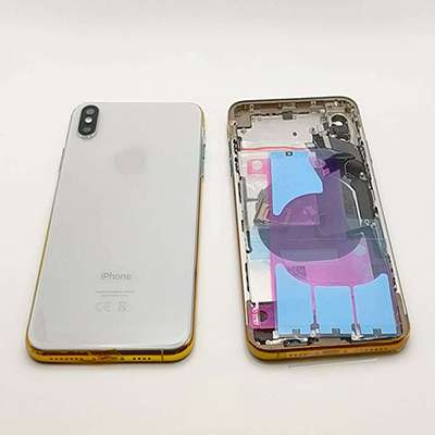 SCOCCA COMPLETA CON FLAT PER APPLE  IPHONE XS MAX BIANCA