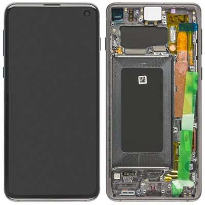 LCD + FRAME NERO PER SAMSUNG GALAXY S10 ORIGINALE