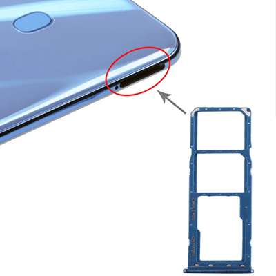 CARRELLO SIM PER  SAMASUNG GALAXY A20, GALAXY A30, GALAXY A50 - BLU ORIGINALE USATA