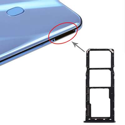 Carrello SIM per Samsung Galaxy A20, Galaxy A30, Galaxy A50 - NERO ORIGINALE USATA AA+