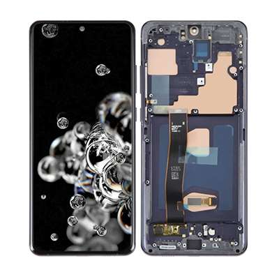 LCD + FRAME NERO PER SAMSUNG GALAXY S20 ULTRA G988B ORIGINALE