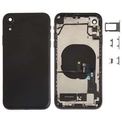 SCOCCA COMPLETA CON FLAT PER APPLE IPHONE XR NERO