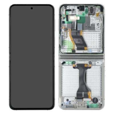 LCD + FRAME SILVER PER SAMSUNG GALAXY Z FLIP 5 5G F731B  SERVICE PACK