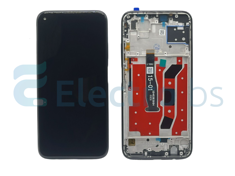 LCD + FRAME NERO PER HUAWEI P40 LITE JNY-L21A JNY-LX1