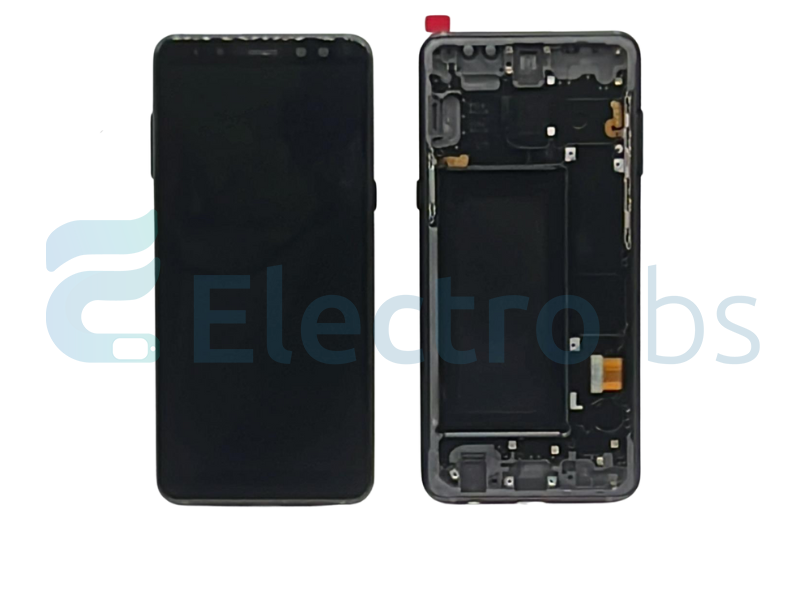 LCD + FRAME NERO PER SAMSUNG A8 2018 ORIGINALE