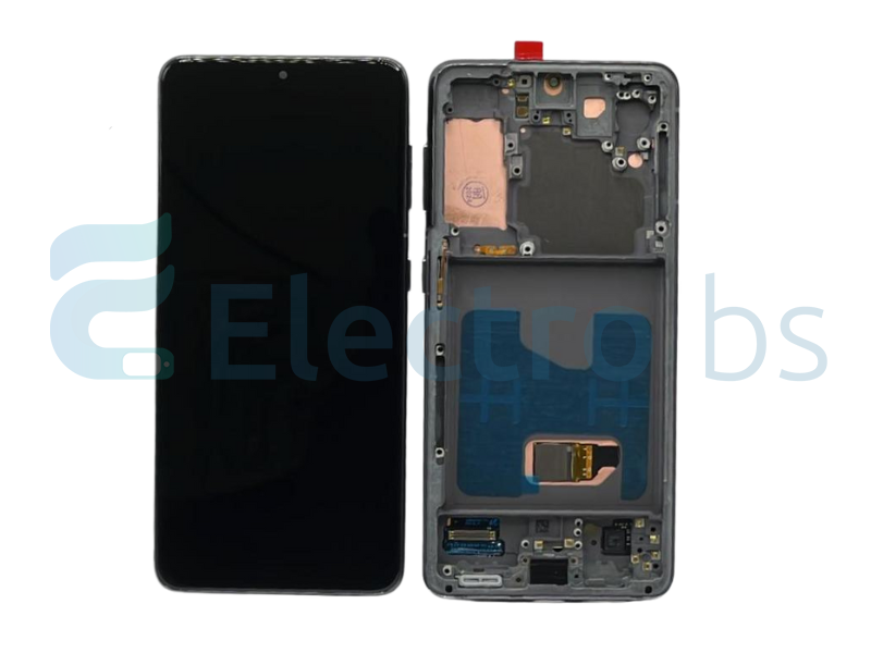 LCD + FRAME NERO PER SAMSUNG GALAXY S21 G991B ORIGINALE