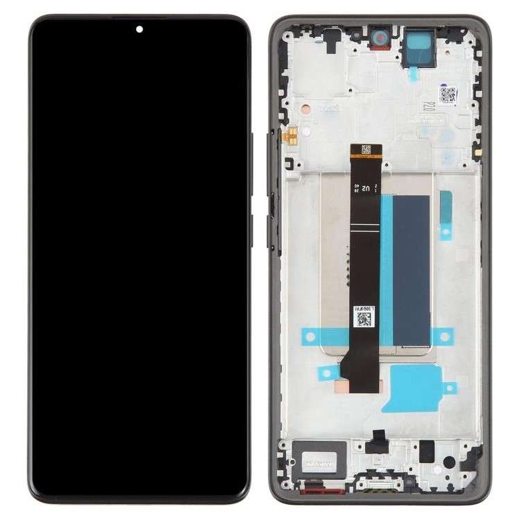 LCD + FRAME NERO PER XIAOMI REDMI NOTE 13 PRO 5G 2312DRA50C / 2312CRAD3C ORIGINALE