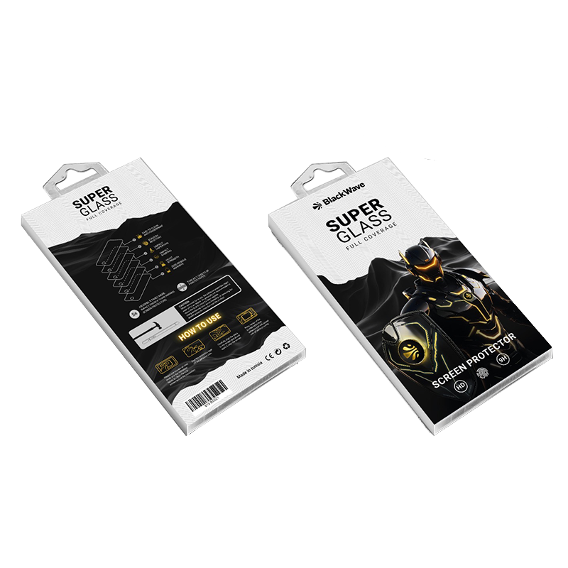 BLACKWAVE PELLICOLA SALVA SCHERMO IN VETRO TEMPERATO PRINT PER IPHONE 12 PRO MAX