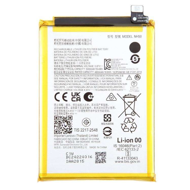 BATTERIA PER MOTOROLA NH50 MOTO G22 / MOTO E32 / MOTO E32S / MOTO E13 (XT2345) / MOTO G13 (XT2331) / G53 (XT2335-2) / E22S